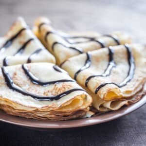 Crêpes à la farine de riz avec nappage