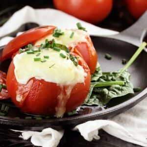 Tomates farcies au grand épeautre et au chèvre