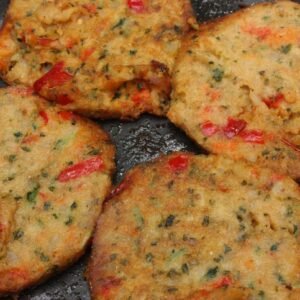 Galettes de petit épeautre aux épinards et aux tomates