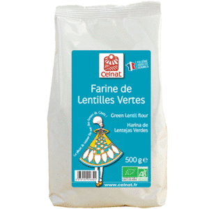 Farine de lentilles vertes