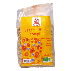 Graines de sésame blond complet