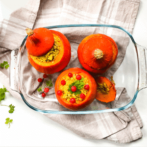 Les recettes de Eve is vegan : Potiron farci champignon/riz