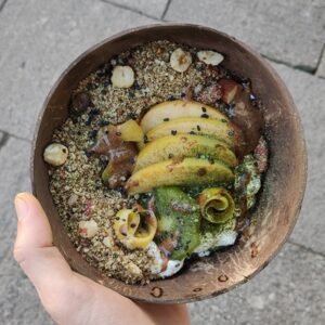 Les recettes de Justin : Granola cru à la spiruline