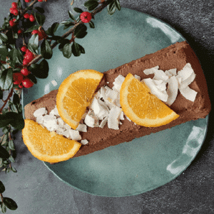 Les recettes de Justin : Bûche de Noël à la courge, chocolat et amandes