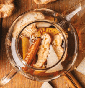 Bouillon shiitakés et radis noir - Carine Baudry