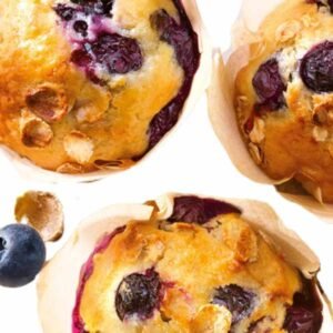 Muffins aux flocons de châtaignes toastés