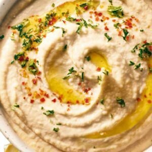 Houmous aux flocons de pois chiches